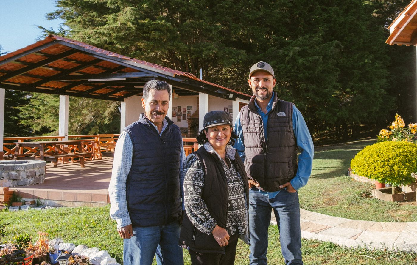 Guillermo Juárez and family at Finca El Guatalón, Guatemala, the current farm behind one of Monmouth's single-origin coffees